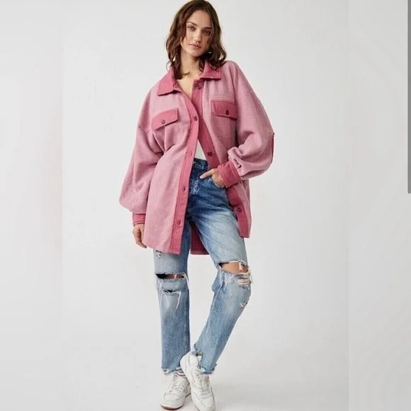 We the Free Pink Ruby Fleece Jacket - Picture 1 of 2